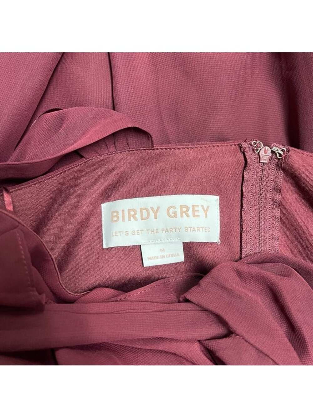 Birdy Grey Chiffon Halter Dress Women’s Medium Cabernet‎ KIKO - Picture 12 of 15